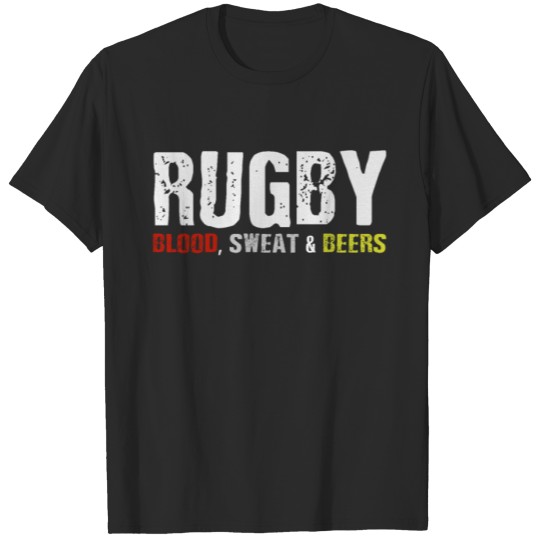 Discover Rugby Blood Sweat And Beer T-shirt