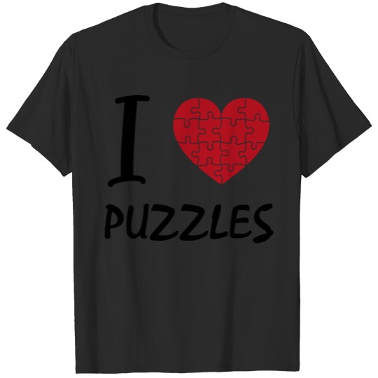 Discover I Love Puzzles Puzzle Lover Gift T-shirt