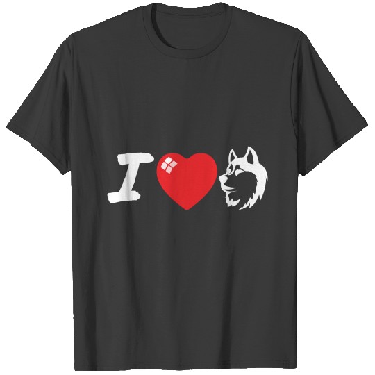 Discover I love Siberian Husky Dog Lover Funny Gift Idea T-shirt