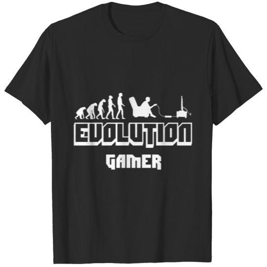 Discover Evolution of man gamer gaming nerd T-shirt