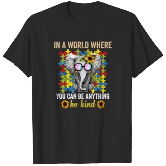 Discover Be Kind Elephant Autism Puzzle T-shirt