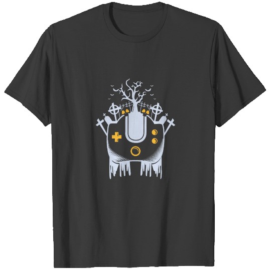 Graveyard Halloween Controller Gamepad T-shirt