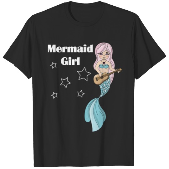 Discover Mermaid Girl Mermaid Guitar Gift Girl T-shirt