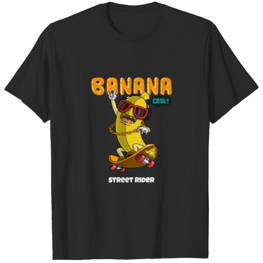 Discover cartoon banana skater T-shirt