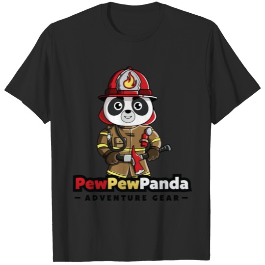 Fire Dept Pew Pew Panda T-shirt