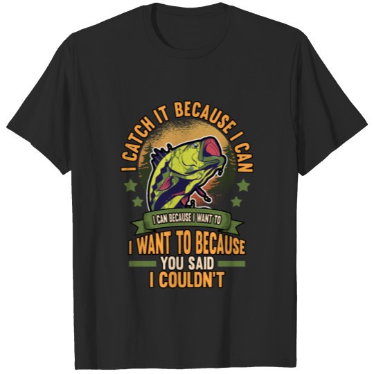 Discover Funny Angler Fishing Tackle Fish Saying Fishing T-shirt