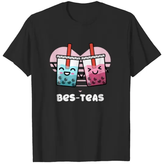 Funny Besties Bubble Tea Pun Bes Teas Cute Shirt T-shirt