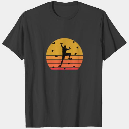 Retro Vintage Sun Down Bouldering Climber T-shirt