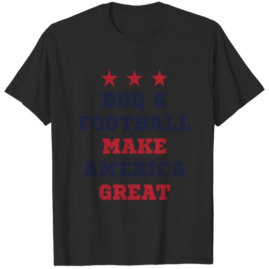 Discover BBQ & Football make America great T-shirt