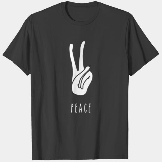 Peace Alien Hand design T-shirt