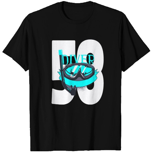 58th Birthday Scuba Diving 58 Years Diver Gift T-shirt