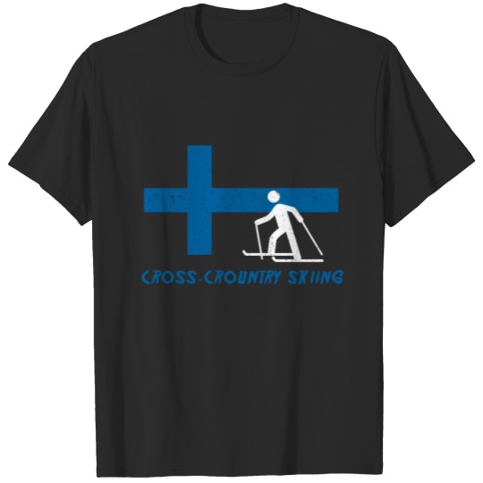 Discover Cross Coutnry Skiing Finland Winter Sports Gift T-shirt