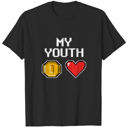 Discover My Youth My Youth 8 Bit Pixel Art Retro Gaming T-shirt