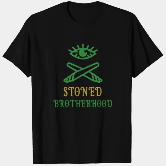 Stoned brotherhood weed design T-shirt