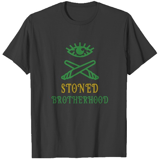 Stoned brotherhood weed design T-shirt
