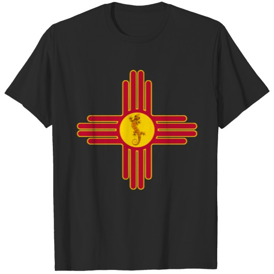 Gecko New Mexico Flag Zia Symbol Lizard Nature T-shirt