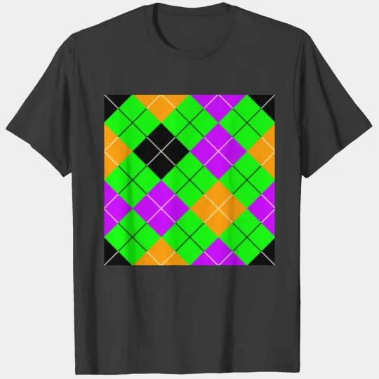 Fun Halloween Neck Gator Halloween Argyle T-shirt