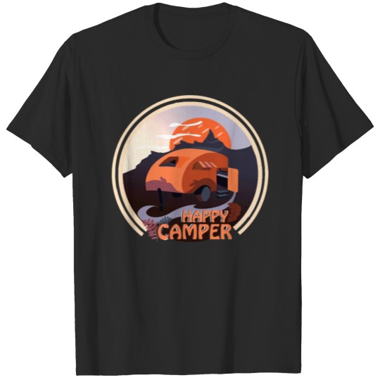 Discover camping Vintage Happy Camper rv T-shirt