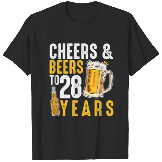 Discover 28th Birthday Gifts Drinking Shirt for Men or T-shirt