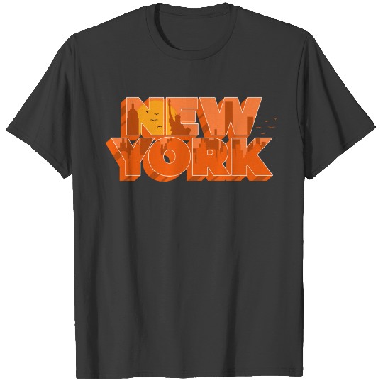 USA New York Skyline Gift Idea America Silhouette T-shirt