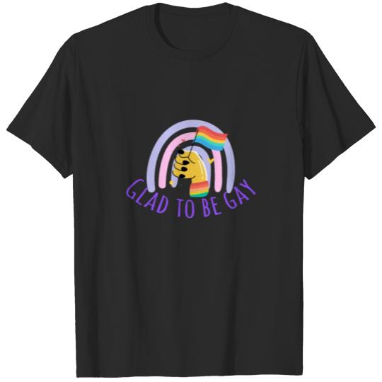 Discover Glad To Be Gay Pride Flag - LGBTQ T-shirt