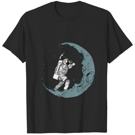 Discover Astronaut In The Moon Outer Space Moon Landing T-shirt