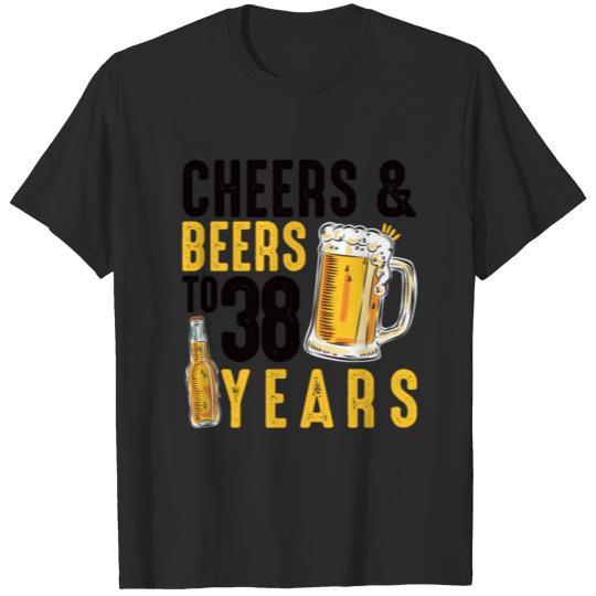 Discover 38th Birthday Gifts Drinking Shirt for Men or T-shirt