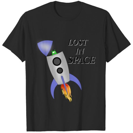 rocket, space, alien, spaceship T-shirt