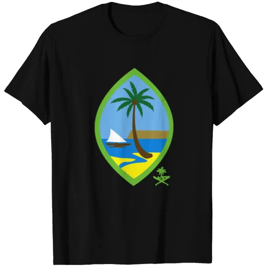 GUAM RUN 671 Green USA Seal T-shirt