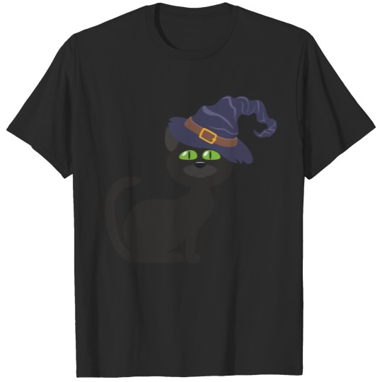 Discover black cat hat T-shirt