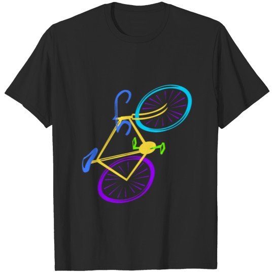Discover Bicycle colorful in a happy and colorful style T-shirt