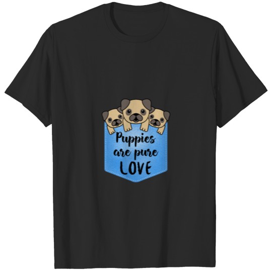 Discover Kawaii Cute Puppies in Pocket "Puppies are pure lo T-shirt