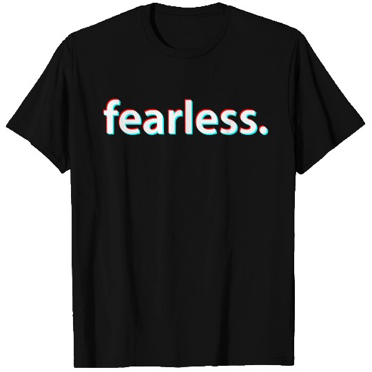 fearless 3D text T-shirt