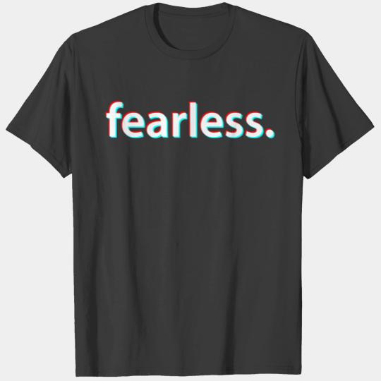 fearless 3D text T-shirt