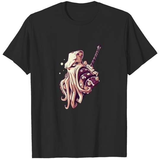 Discover Cthulhu Octopus Warrior T-shirt