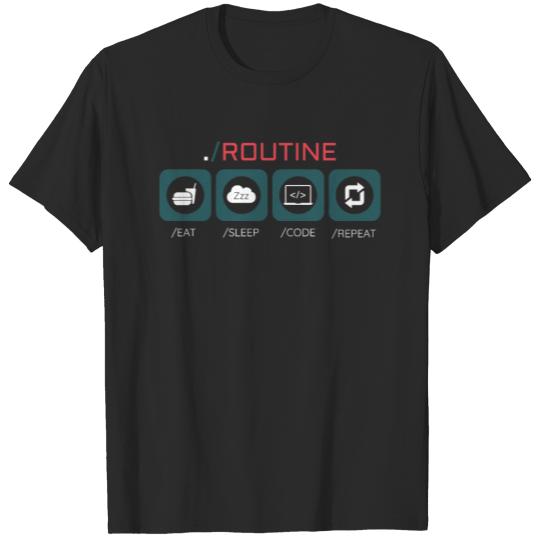 Discover Programmer's Routine T-shirt