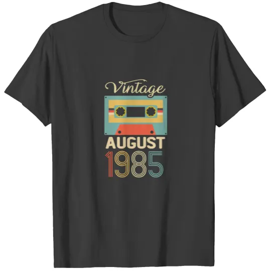Vintage August 1985 35th Birthday 35 Year Gift T-shirt