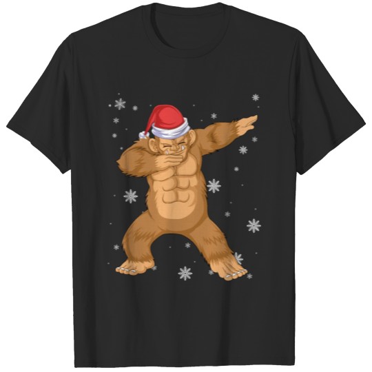 Discover bigfoot dabbing christmas T-shirt