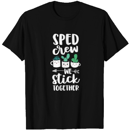SPED CREW Special Education Teacher Cactus Stick T-shirt
