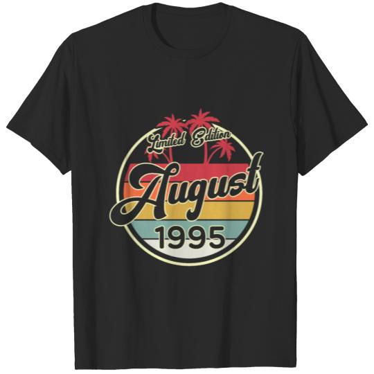 Discover Vintage 80s August 1995 25th Birthday Gift Idea T-shirt