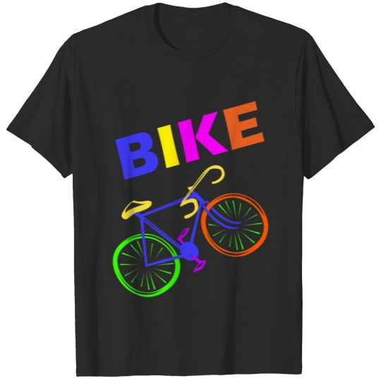 Discover A colorful bicycle of joy racing bike cycling T-shirt