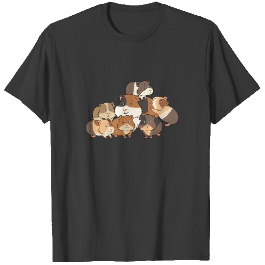 Guinea pig family babies young T-shirt