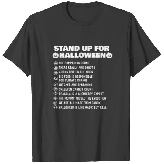 Stand Up for Halloween Nerd Geek Teacher Scientist T-shirt
