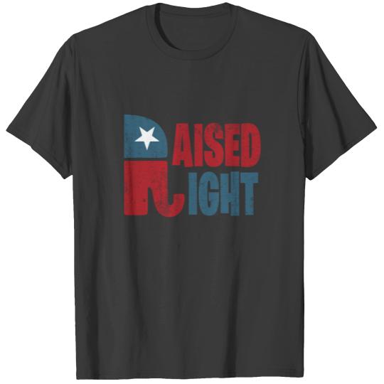 Raised Right Republican Elephant Vote Trump 2020 T-shirt
