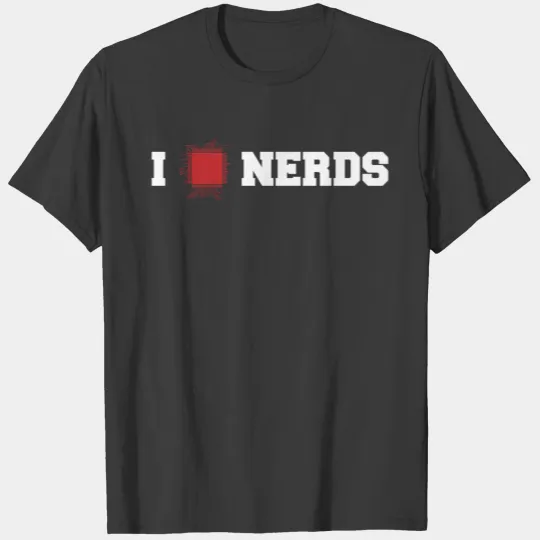 I Love Nerds Circuit Board Heart Computers T-shirt