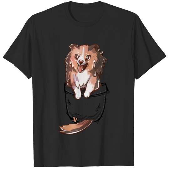 Discover Pocket Cute Sheltie Dog Puppy T-shirt