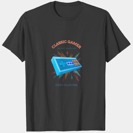 Classic Gamer 8 Bit Gen Lover Gift Funny Vintage R T-shirt