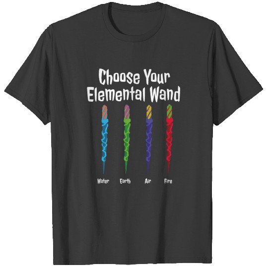 Choose Your Elemental Wand Halloween Witch T-shirt