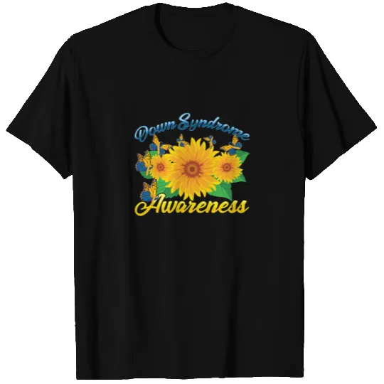 Down Syndrome Awareness Sunflower Butterfly Gift T-shirt
