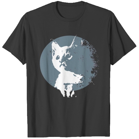 Cat moon disintegration T-shirt